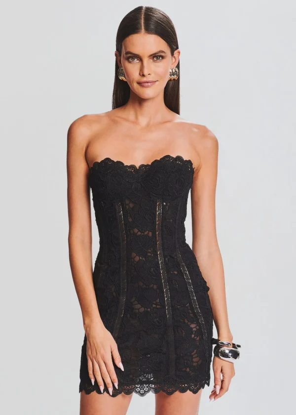 Dresses*Retrofete Paris Lace Short Dress Black