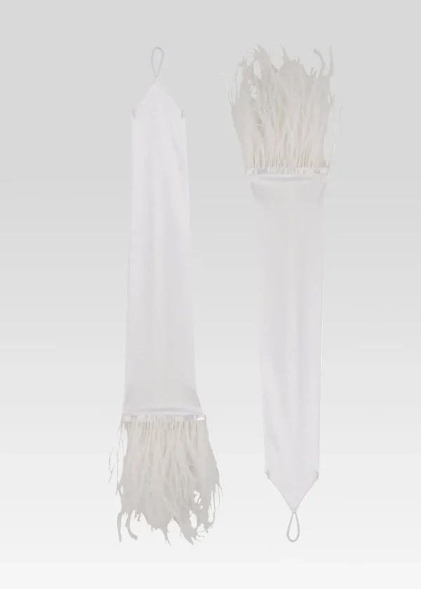 Accessories*Retrofete Penny Feather Gloves White