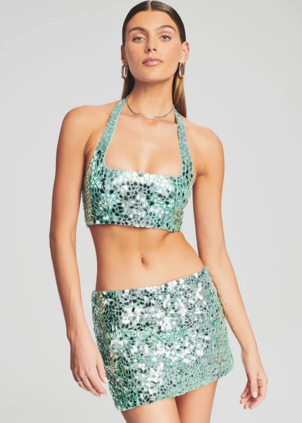Final Sale*Retrofete Percy Skirt Turquoise Powder