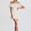 Bachelorette Party*Retrofete Pia Short Dress White Fruition