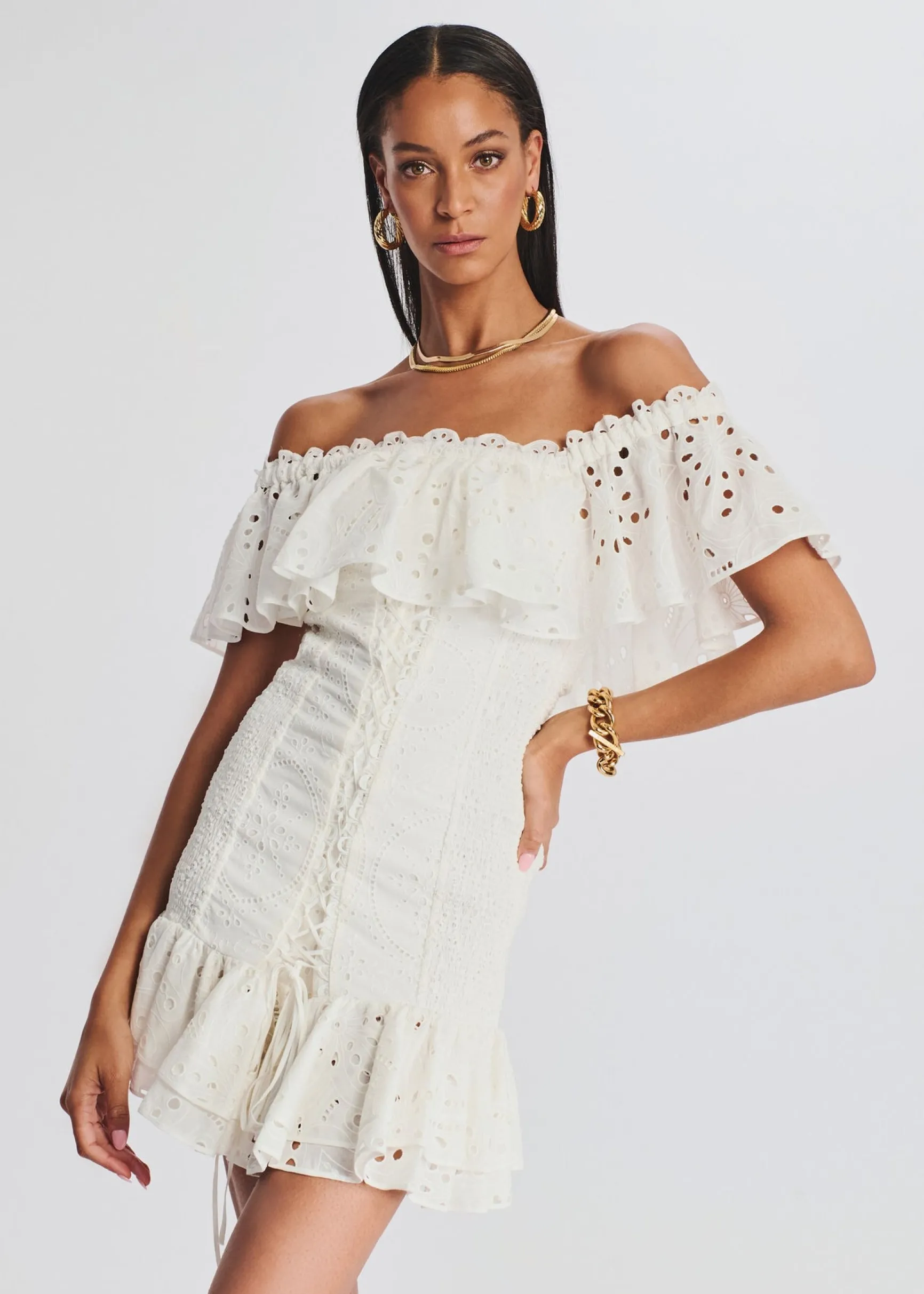 pia_short_dress_1.webp Honeymoon Looks*Retrofete Pia Short Dress White Fruition