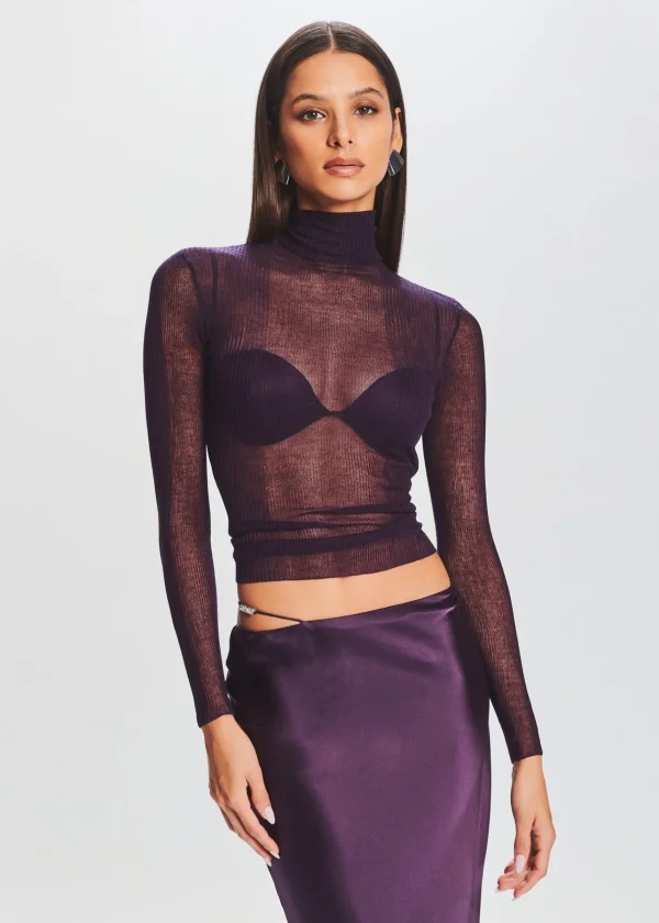 Day to Night*Retrofete Piper Sweater Eggplant