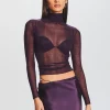 Sheer Bliss*Retrofete Piper Sweater Eggplant
