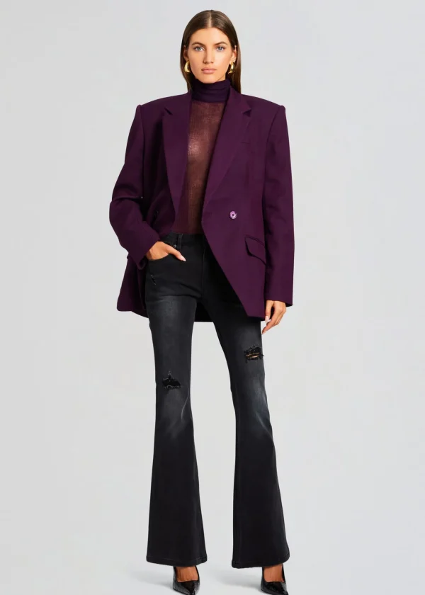 Day to Night*Retrofete Piper Sweater Eggplant