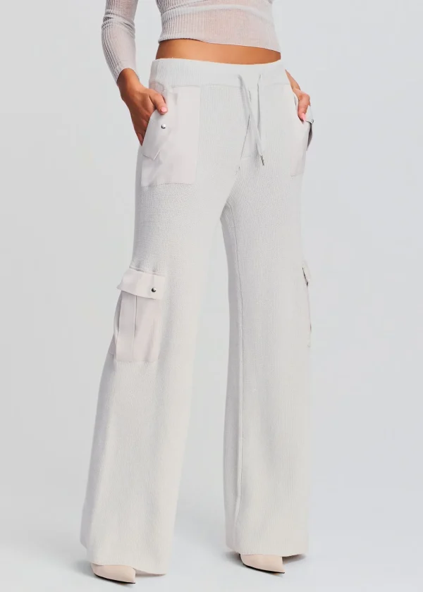 Bottoms*Retrofete Poe Knit Cargo Pant Silver