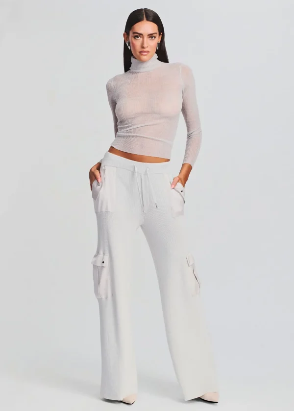 Bottoms*Retrofete Poe Knit Cargo Pant Silver