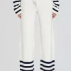 Spring Knits*Retrofete Poe Knit Pant White/ Navy