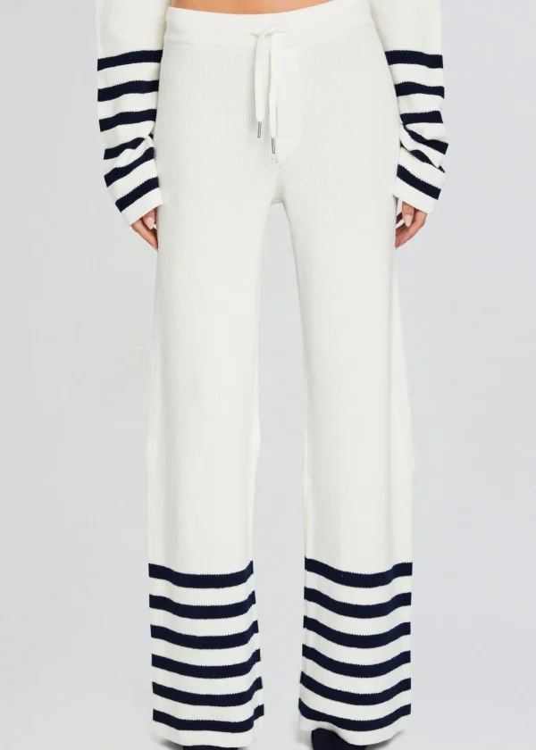 Bottoms*Retrofete Poe Knit Pant White/ Navy