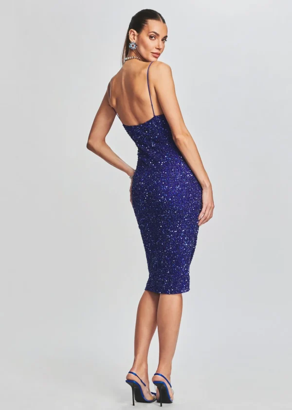 RETROFÊTE*Retrofete Prim Sequin Dress Royal Blue
