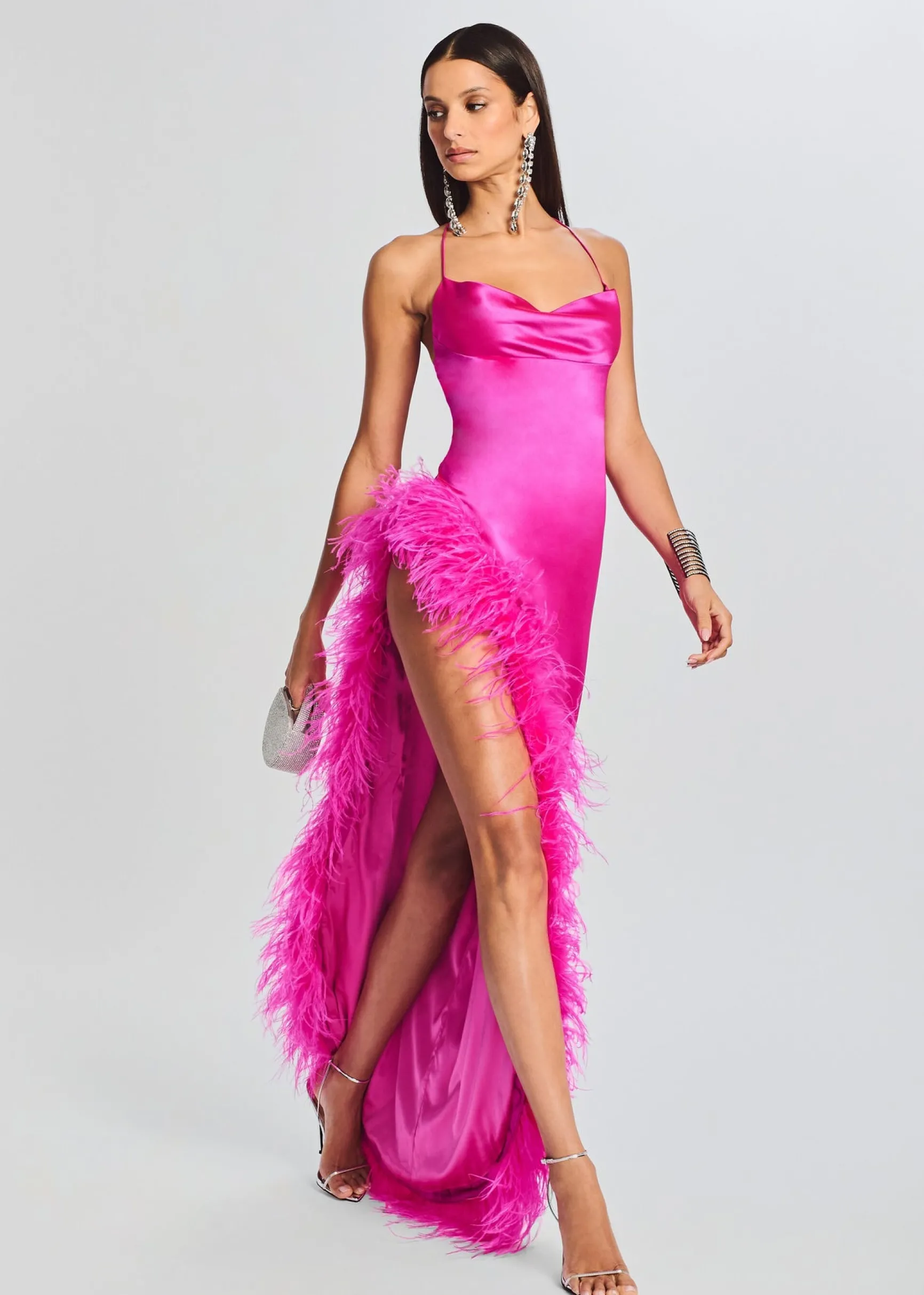priscilla_feather_dress_0-6.webp Guest Of*Retrofete Priscilla Feather Dress Neon Pink