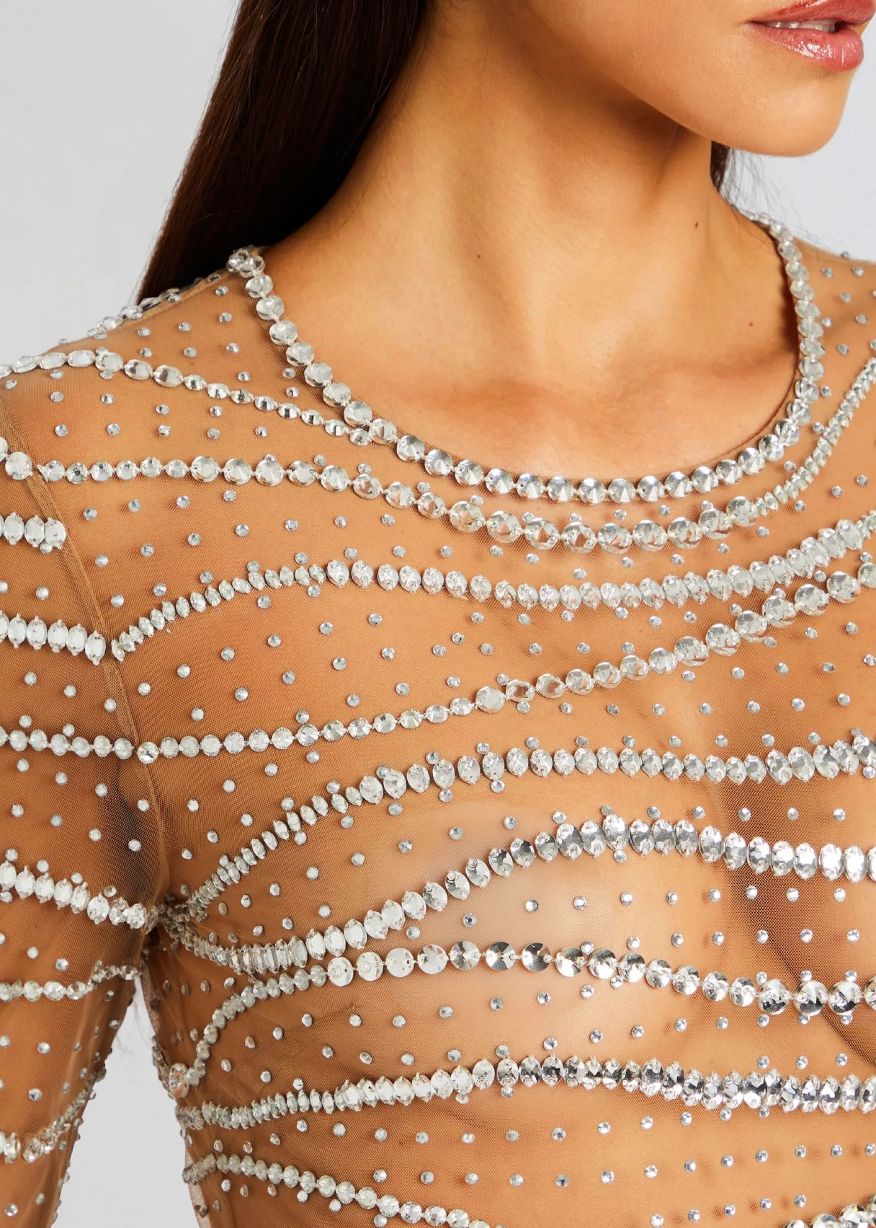 raes_embellished_dress_1-7.webp Night Out*Retrofete Raes Embellished Dress Tannin/Silver