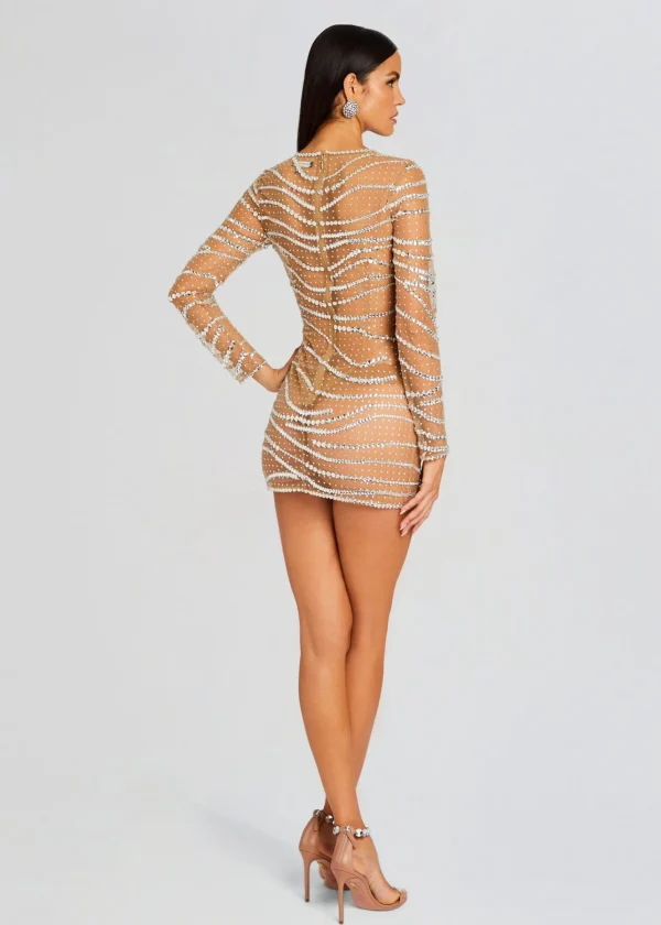 Night Out*Retrofete Raes Embellished Dress Tannin/Silver