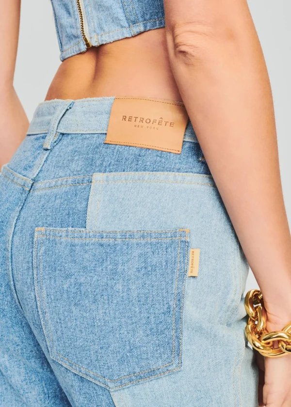 Bottoms*Retrofete Rafael Denim Jean Patchwork