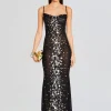 Exclusively Ours*Retrofete Rainey Embellished Dress Black/Silver Gold