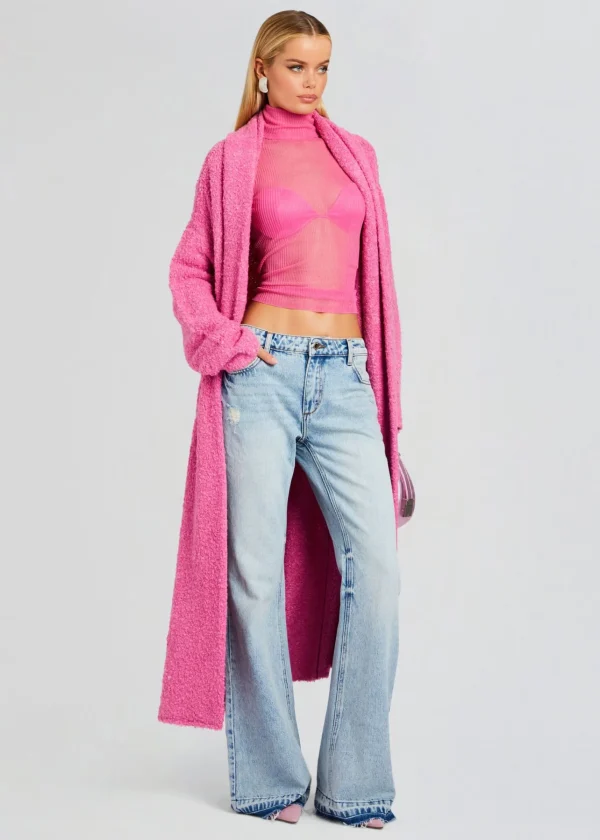 Resort '24*Retrofete Reed Boucle Cardigan Malibu Pink