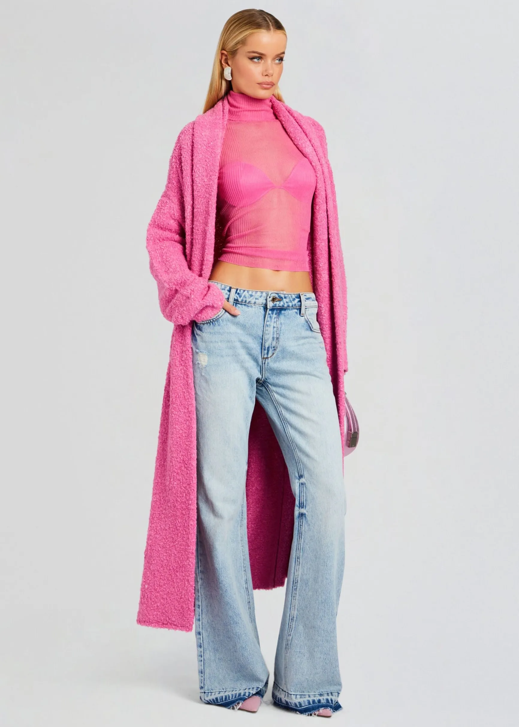 reed_boucle_cardigan_2-5.webp Tops*Retrofete Reed Boucle Cardigan Malibu Pink