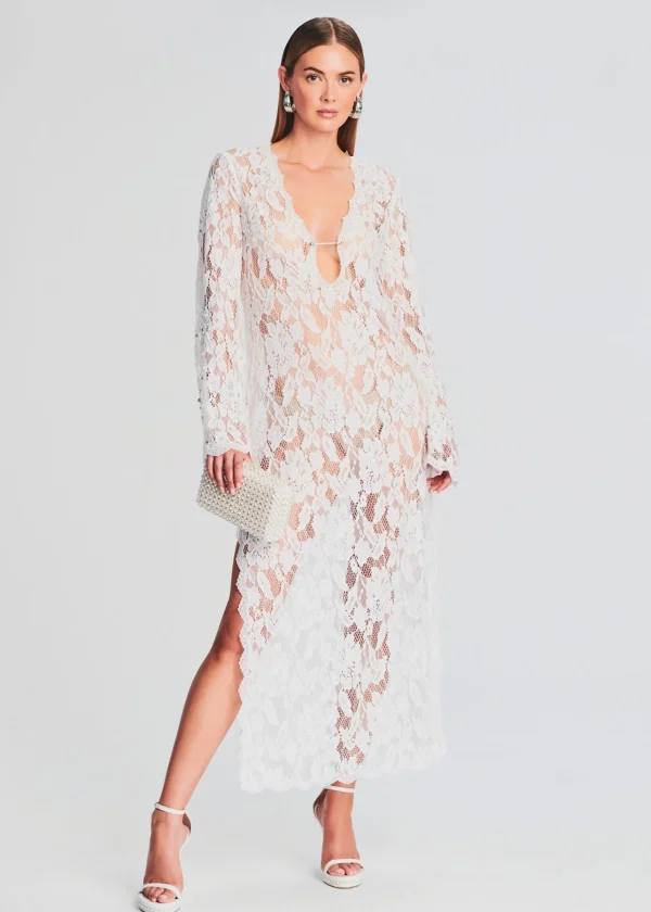 Bachelorette Party*Retrofete Reet Lace Kaftan White
