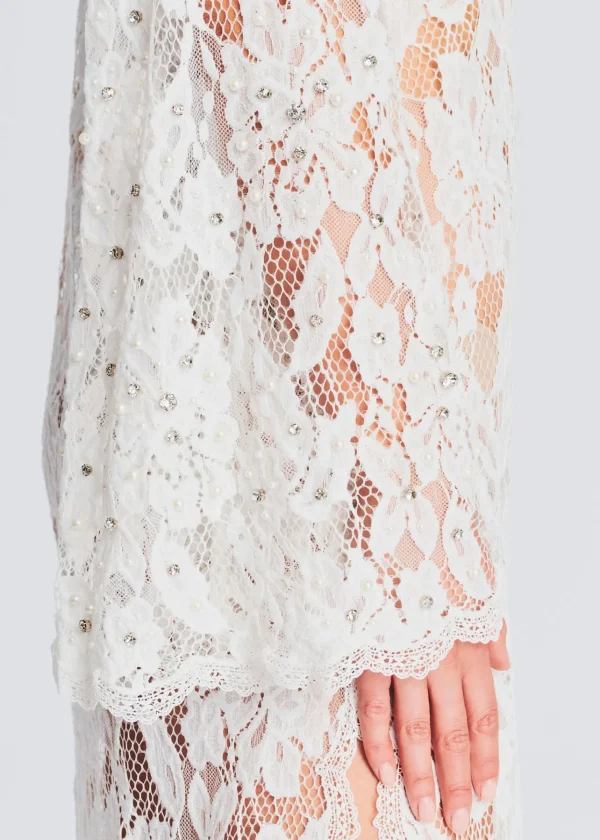 Honeymoon Looks*Retrofete Reet Lace Kaftan White