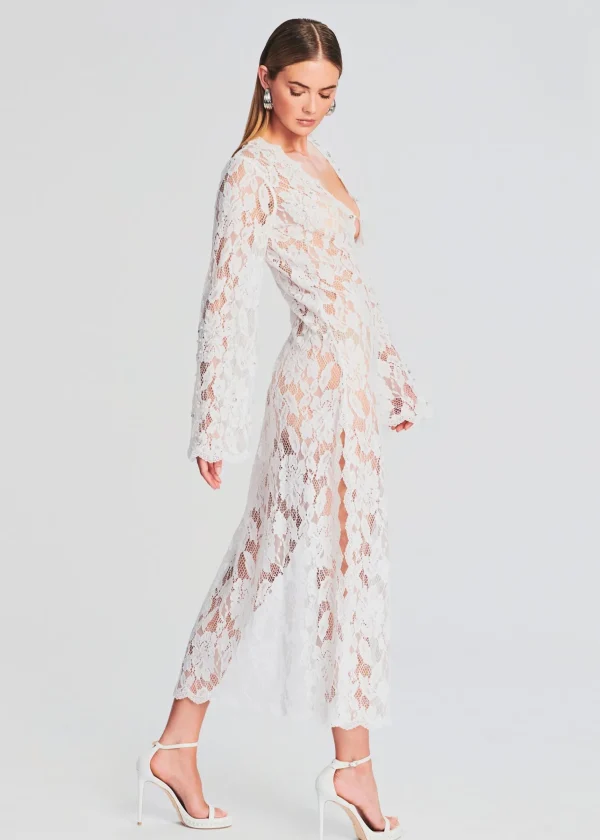 Honeymoon Looks*Retrofete Reet Lace Kaftan White