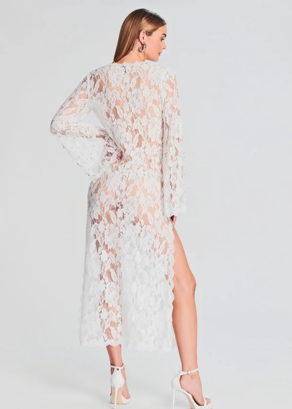 Honeymoon Looks*Retrofete Reet Lace Kaftan White