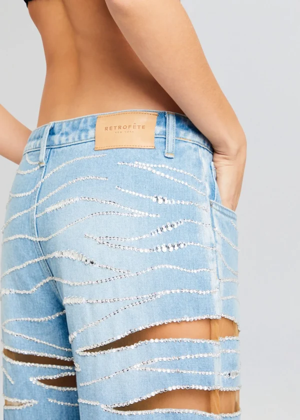 Bottoms*Retrofete Renzo Embellished Denim Jean Bondi
