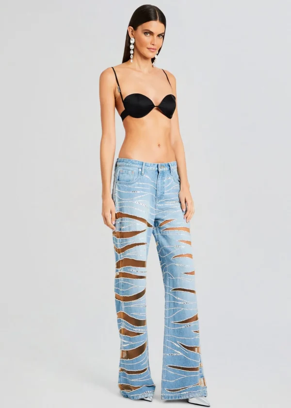 Day to Night*Retrofete Renzo Embellished Denim Jean Bondi