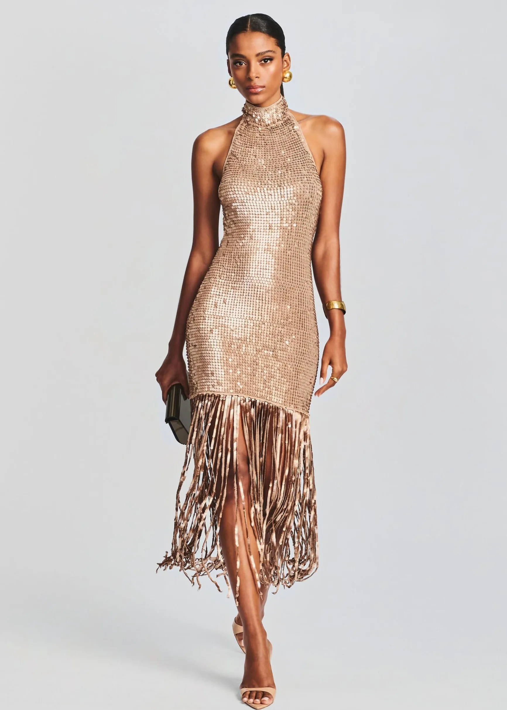 renzo_sequin_crochet_dres_0.webp Neutral Moments*Retrofete Renzo Sequin Crochet Dress Metallic Tannin