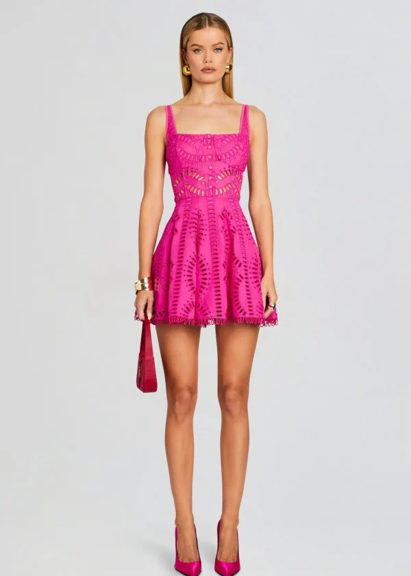 Trending*Retrofete Ricka Short Dress Hot Pink