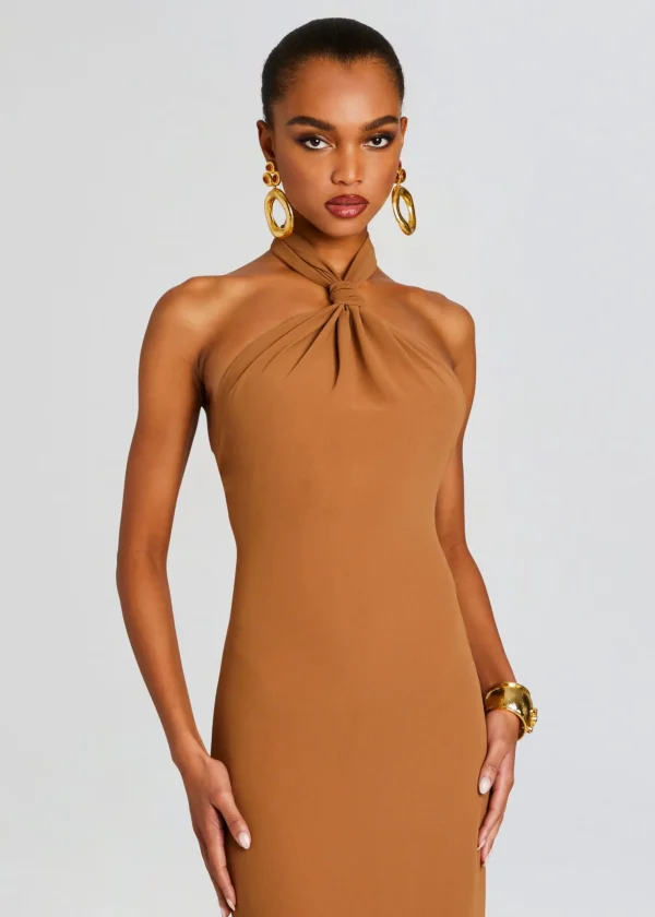 Neutral Moments*Retrofete Rocco Dress Tobacco