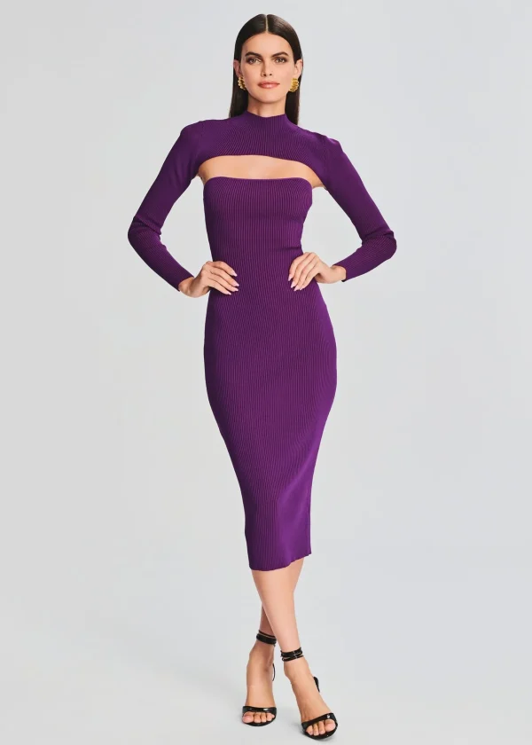 Midi*Retrofete Rosalina Rib Knit Set Royal Purple