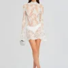 RETROFÊTE*Retrofete Rosie Embellished Lace Dress White