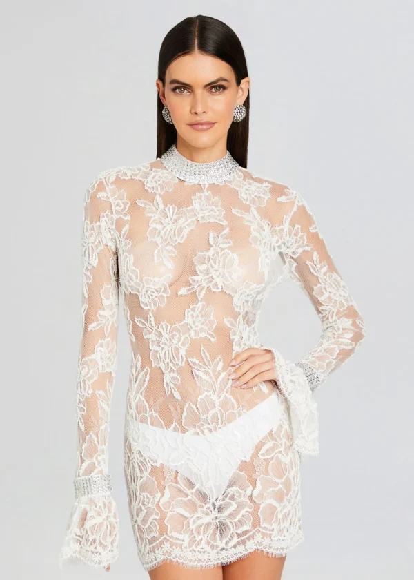 Reception Dresses*Retrofete Rosie Embellished Lace Dress White