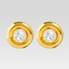 Accessories*Retrofete Round Earrings with Crystals Gold