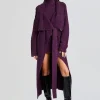 Resort '24*Retrofete Rue Boucle Cardigan Eggplant