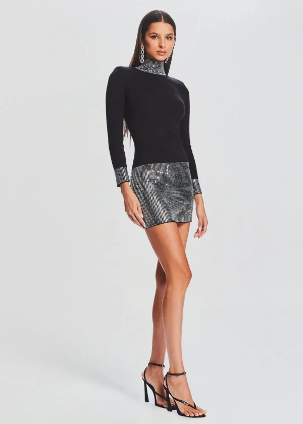 Dresses*Retrofete Rue Embellished Knit Dress Black
