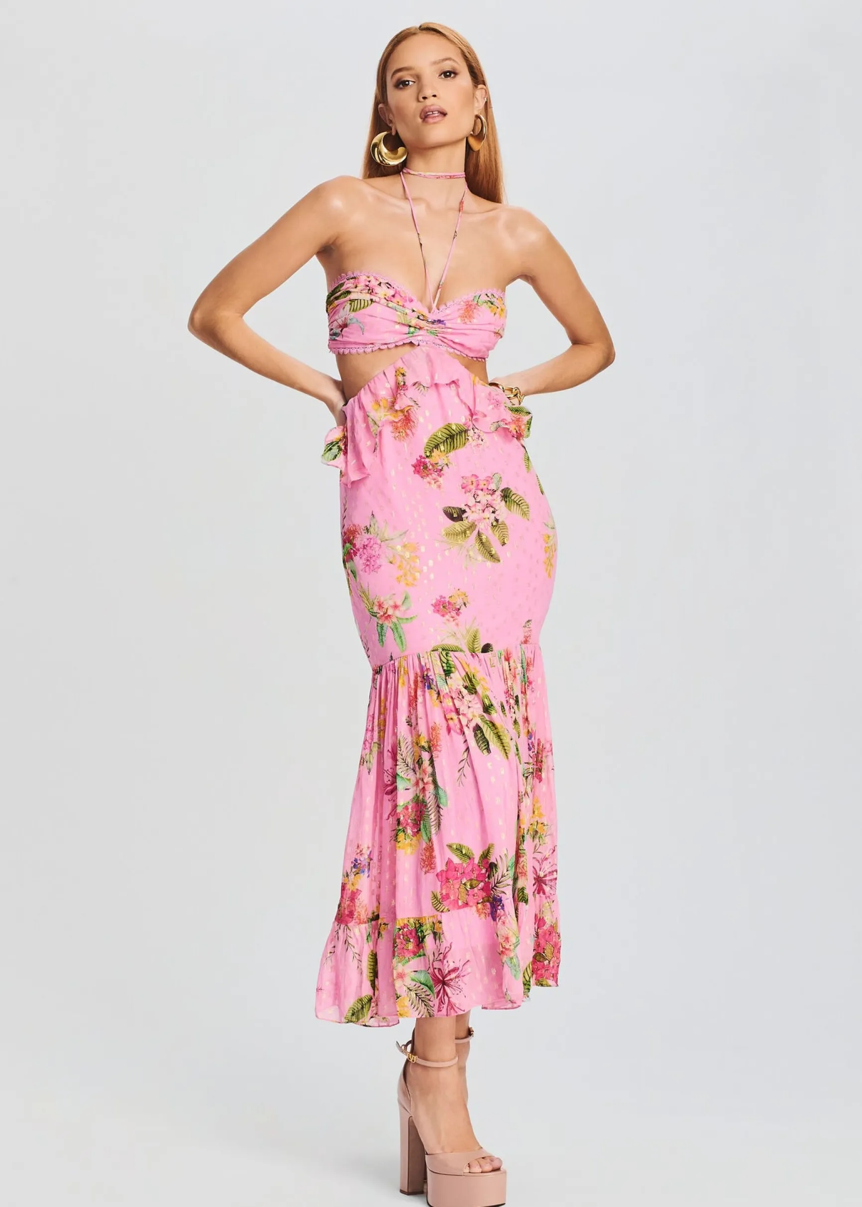 rue_long_dress_0.webp Guest Of*Retrofete Rue Long Dress Colorful Floral Candy Pink