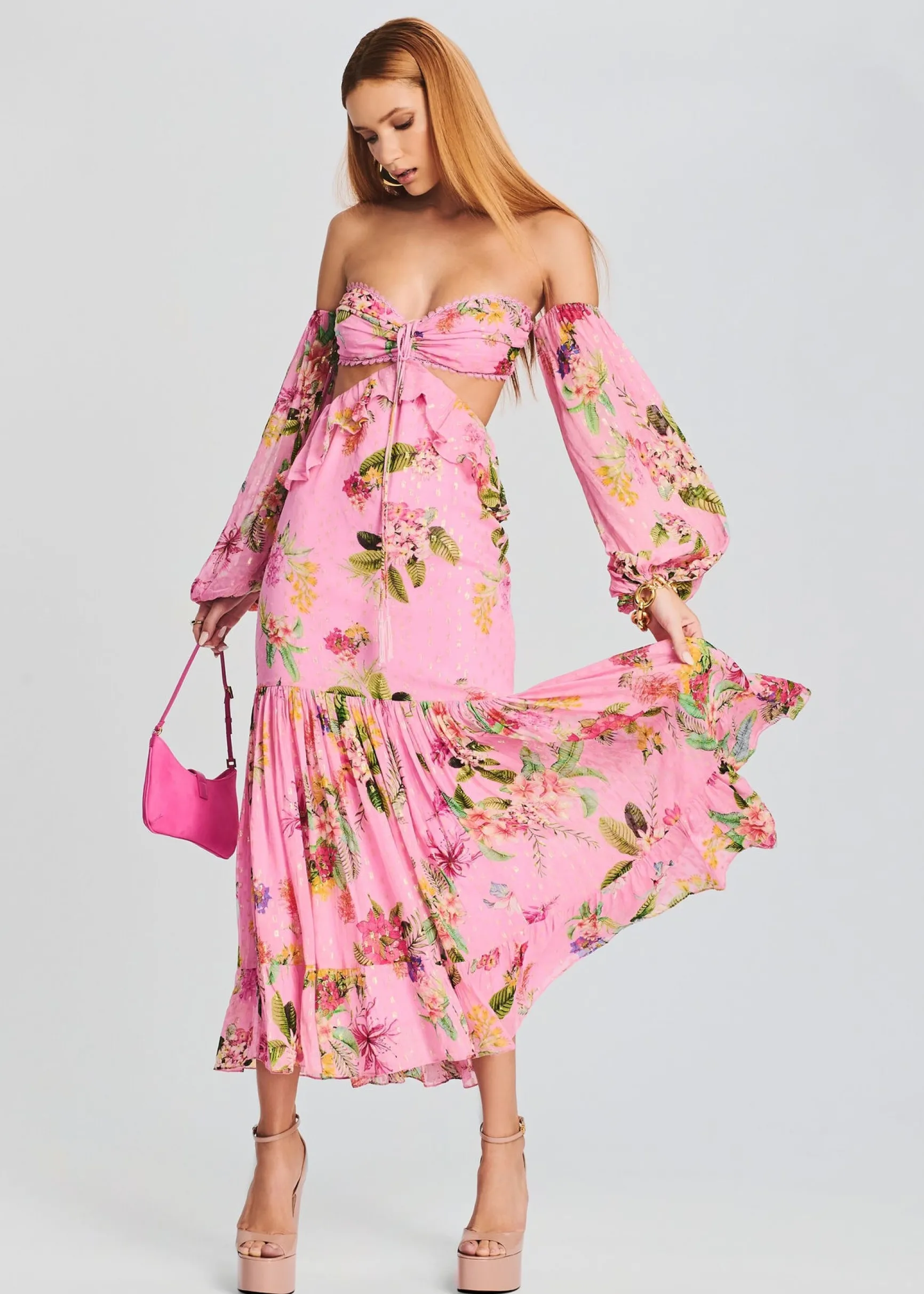 rue_long_dress_4.webp Guest Of*Retrofete Rue Long Dress Colorful Floral Candy Pink