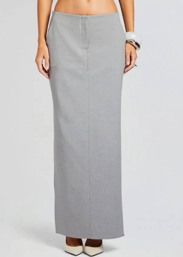 Business Chic*Retrofete Rylie Wool Skirt Grey
