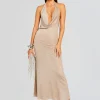 Neutral Moments*Retrofete Saar Embellished Knit Dress Metallic Gold