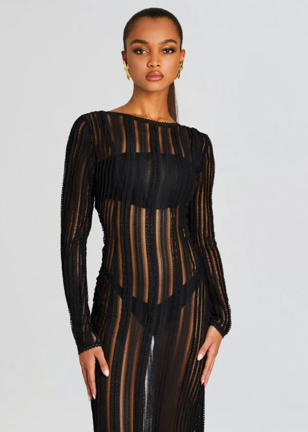 Dresses*Retrofete Saley Long Dress Black Sham