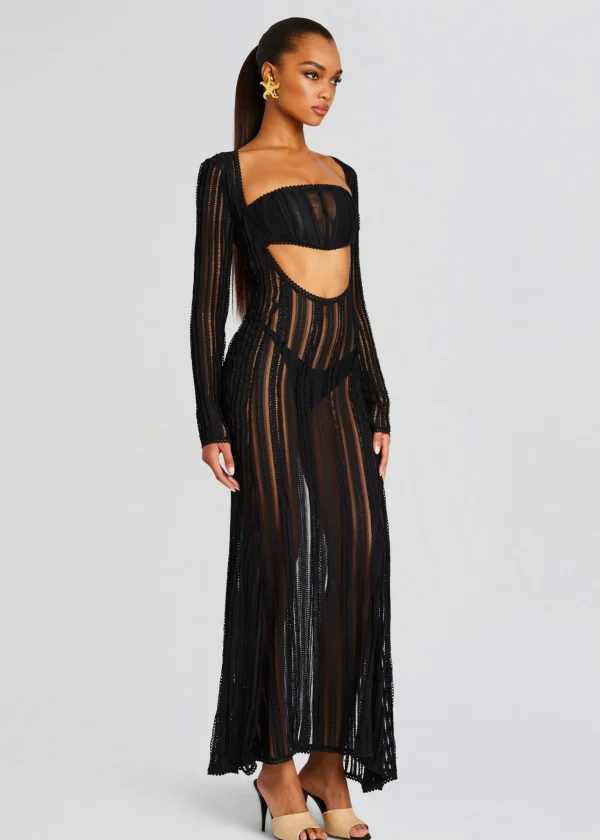 Swim*Retrofete Saley Long Dress Black Sham