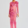 Tropical Hues*Retrofete Sammy Embellished Dress Ultra Pink