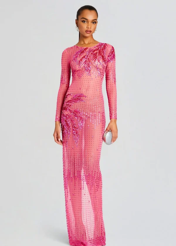 RETROFÊTE*Retrofete Sammy Embellished Dress Ultra Pink