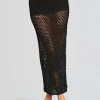 Bottoms*Retrofete Sandy Crochet Skirt Black