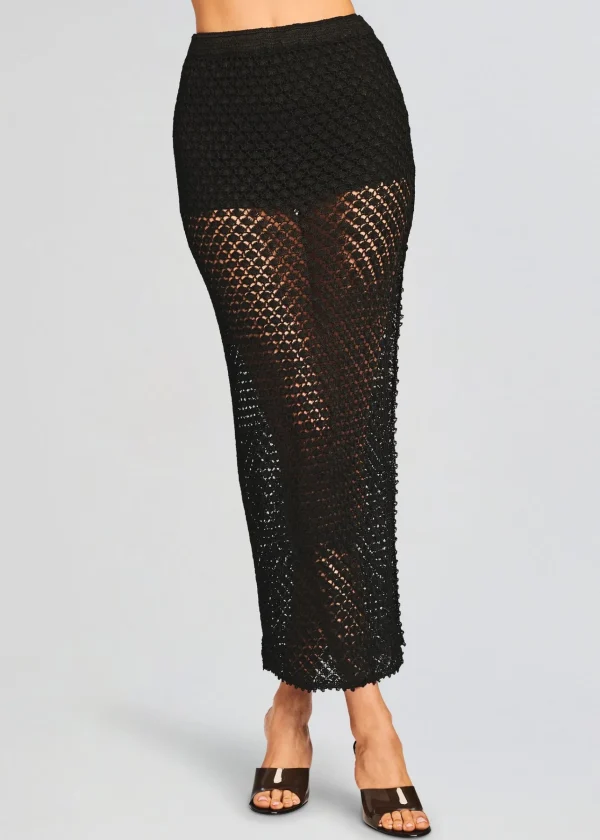Bottoms*Retrofete Sandy Crochet Skirt Black