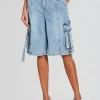 Denim*Retrofete Sarta Cargo Short Vintage Celeste