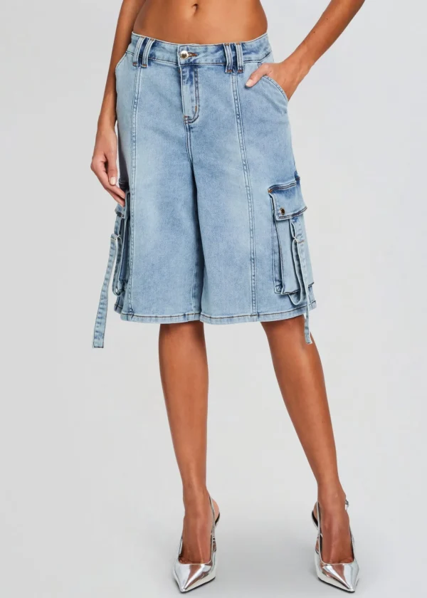 Denim*Retrofete Sarta Cargo Short Vintage Celeste