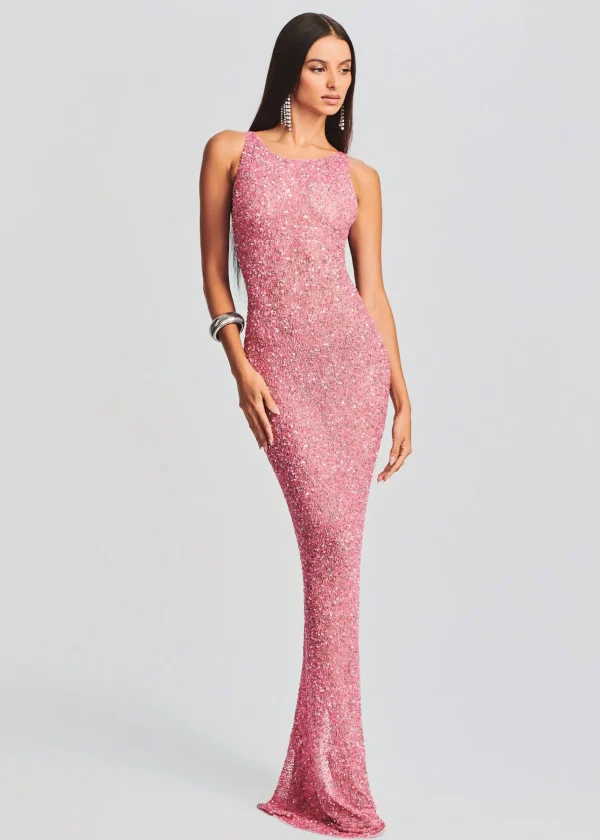Guest Of*Retrofete Sasha Sequin Dress Bubblegum Pink