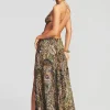 RETROFÊTE*Retrofete Scarlett Silk Chiffon Dress Jungle Leopard