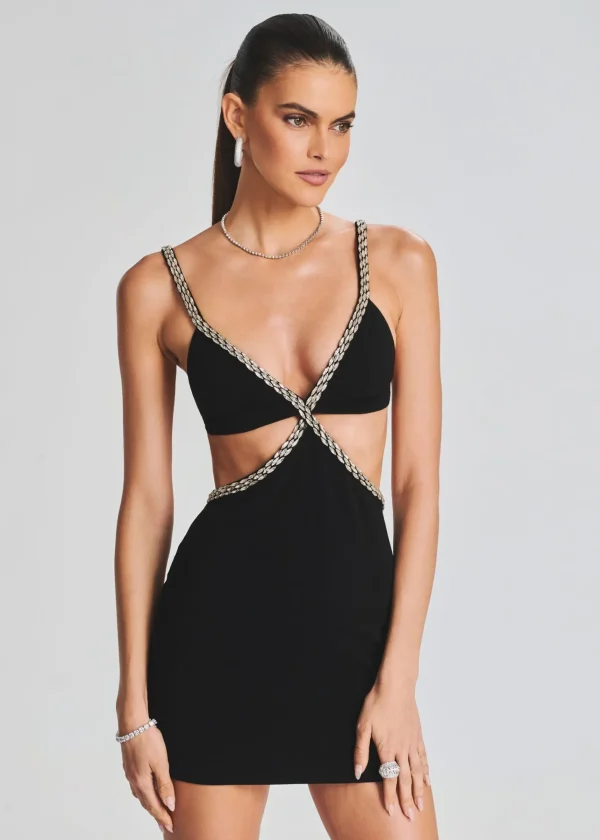 Guest Of*Retrofete Sharlene Dress Black/Silver
